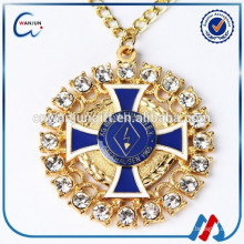 Promotional Soft Enamel Wholesale ST Benedict Medal With Ribbon Drape